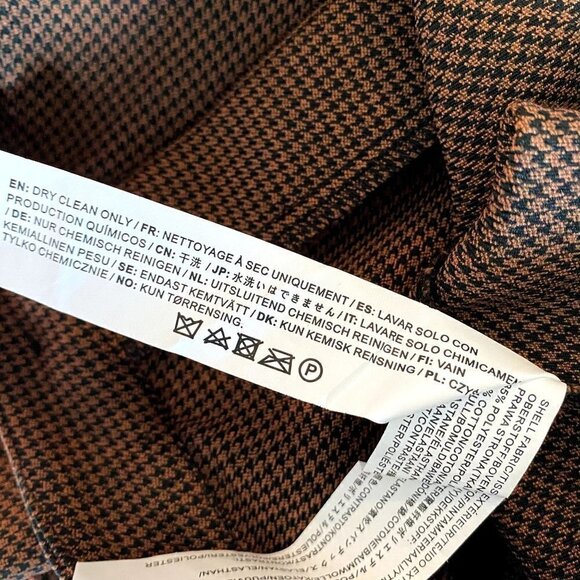 J.O.A. Abbott Brown Houndstooth Mini Skirt NEW M - Picture 7 of 8